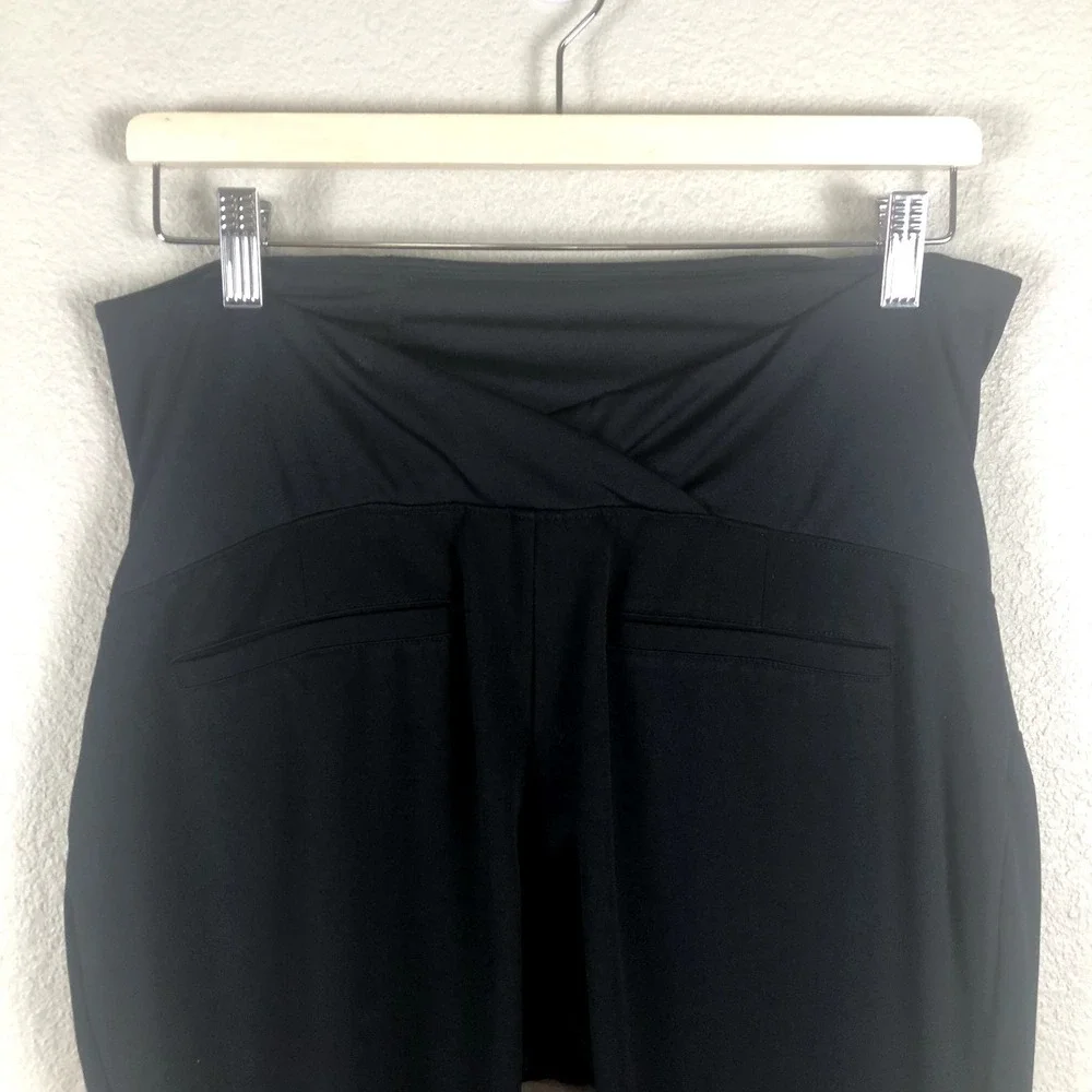 Isabell Maternity Pants Women 6 Black Maternity Stretch Bootcut Athleisure Comfy